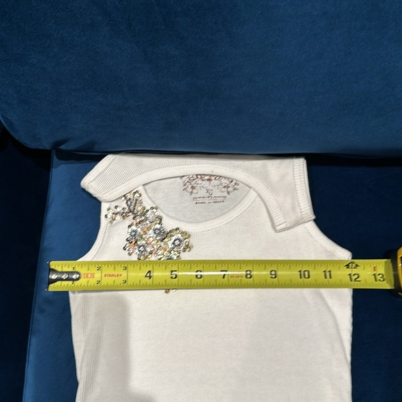 ⭐️ Roxy Bead embellished White Tank Top * US XS ⭐️ - Picture 7 of 7